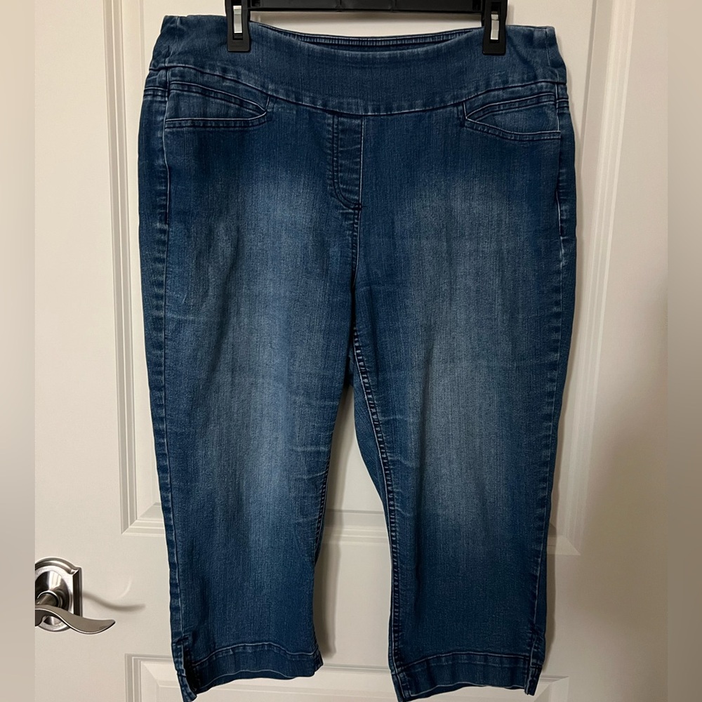 Blue Denim Capri Pants